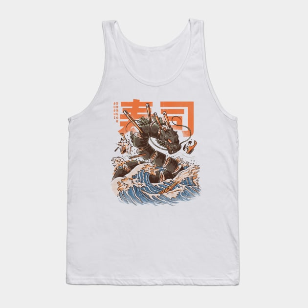 Great Sushi Dragon Tank Top by Ilustrata